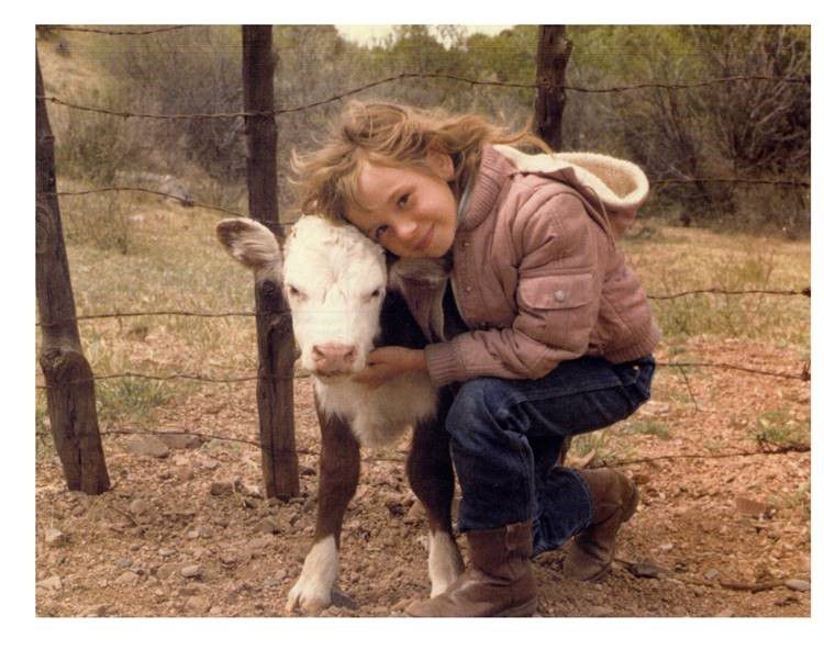 Jill as a little girl growing up on the ranch